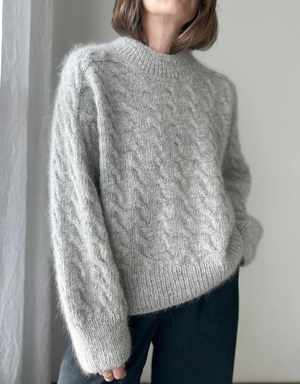 新品■Garther Stich KNIT ニット■グレー■アパルトモン Recycled-Cashmere Bobble-Stitch Sweater | Garnet Hill